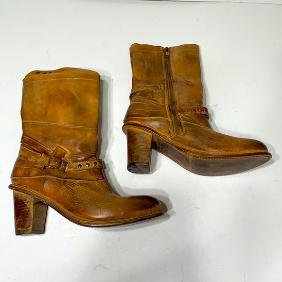 Bed Stu boot golden tan distressed wrapped - Picture 2 of 16